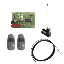 Kit Receptor inalámbrico con antena / Hasta 45M en linea de vista / INCLUYE dos controles  y 3 metros de cable RG58 para la ant