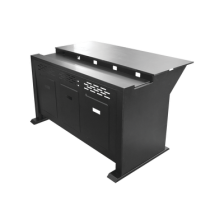 Escritorio Estación Mobiliaria Profesional de Monitoreo y Control / Videovigilancia / Acceso / Alarmas / Etc... / Metal Negro y