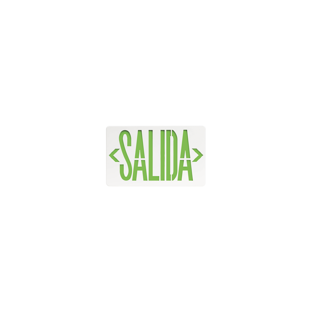 Letrero LED DUAL de SALIDA Universal con alto brillo/uso en pared, lateral o techo/Batería de Respaldo Incluida.