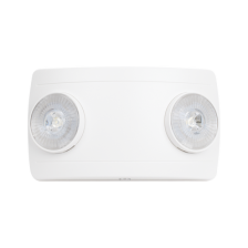 Luz de Emergencia Dual LED ultra compacta/150 lúmenes/Luz fría/Batería de Respaldo Incluida/Botón de test.