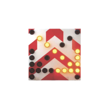 Tablero de señalización visual sencillo/izquierda/derecha/cruz