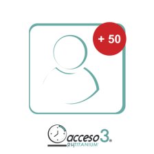 [BAJO PEDIDO] Expansión de 50 Empleados adicionales para Software Acceso3 - TITANIUM / Compatible con NOMINA