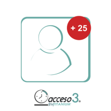 [BAJO PEDIDO] Expansión de 25 Empleados adicionales para Software Acceso3 - TITANIUM / Compatible con NOMINA