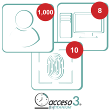 [BAJO PEDIDO] Licencia para software de Tiempo & Asistencia compatible con SISTEMAS DE NOMINA / 1,000 Empleados / 10 Relojes che
