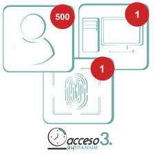 [BAJO PEDIDO] Licencia para software de Tiempo & Asistencia compatible con SISTEMAS DE NOMINA / 500 Empleados / 1 Reloj checador