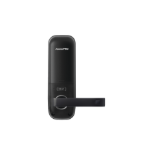 Cerradura inteligente con teclado Touch Screen, Apertura con tarjeta Mifare /Contraseña y Llave de emergencia de diseño compac