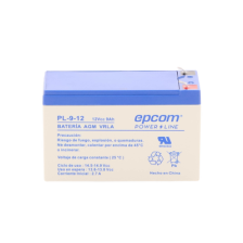 Batería 12 Vcc / 9 Ah / UL / Tecnología AGM-VRLA / Para uso en equipo electrónico Alarmas de intrusión / Incendio/ Control d