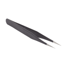 Pinzas Antiestáticas Inoxidable con Pintura Antiestática. Mango Ancho, Punta Afilada.