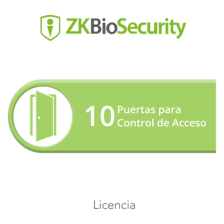Licencia para ZKBiosecurity permite gestionar hasta 10 puertas para control de acceso