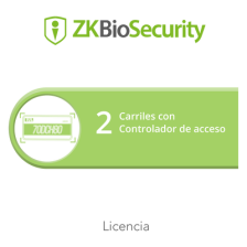Licencia para ZKBiosecurity para modulo de estacionamiento de 2 carriles utilizando controlador de acceso