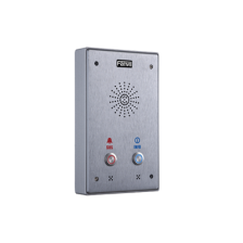 Intercomunicador IP, 2 líneas SIP, 2 relevadores con 2 botónes para llamada, anti-vandálico, IP65 e IK10, PoE