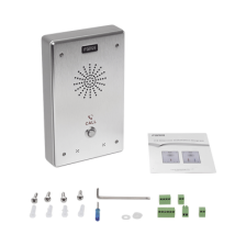 Intercomunicador IP, 2 líneas SIP, 2 relevadores con 2 botónes para llamada, anti-vandálico, IP65 e IK10, PoE