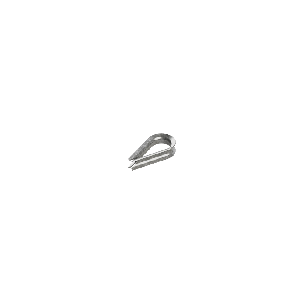 Guardacabos/cuello 1/4" acero con electro galvanizado.