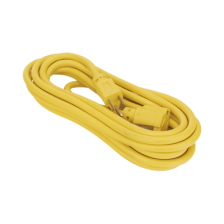 Extensión Eléctrica de Uso Rudo Aterrizada 5 metros /127 V CA 10 A Máximo / Color Amarillo.