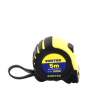 Flexometro anti impacto de 5 metros, cinta ancha con boton de freno.