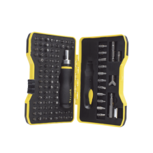 Juego de 101 puntas intercambiables con accesorios en juego, incluye destornillador tipo matraca.