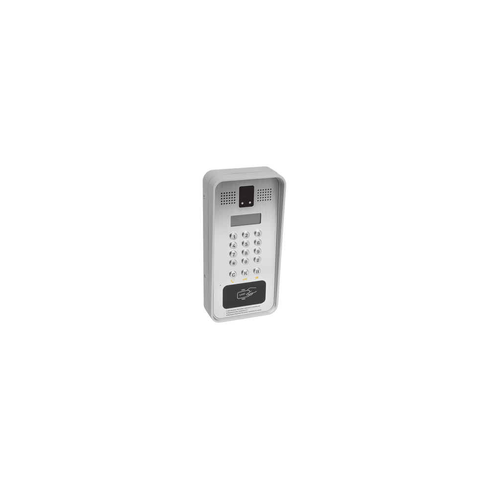 Video portero IP/SIP Con Cámara y pantalla LCD, 2 Relevadores Integrados (entrada y salida), Onvif y lector de tarjetas RFID, p