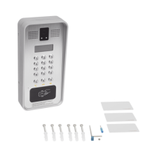 Video portero IP/SIP Con Cámara y pantalla LCD, 2 Relevadores Integrados (entrada y salida), Onvif y lector de tarjetas RFID, p