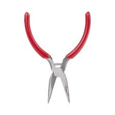 Pinza punta Curveada de 5” con Mango Forrado Plástico.