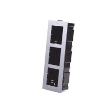 Base de 3 Espacios para EMPOTRAR Módulos de Videoporteros Hikvision