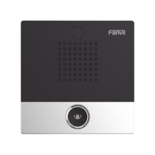 Mini Intercomunicador para hotelería y hospitales, con diseño elegante, PoE, 1 botón, 1 relevador integrado de salida y entra