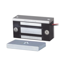 Chapa Magnética  de 36 kg (80 Lbs) / Uso en Lockers o Gabinetes / 12~24 VDC / Tamaño Miniatura 70x31x19 mm / Protección MOV /