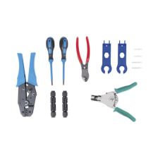 Juego de Herramientas y Accesorios, para Instalación de Sistema Solar. Incluye: Pinzas (3), Desarmadores (2), Llaves (2) y Acce