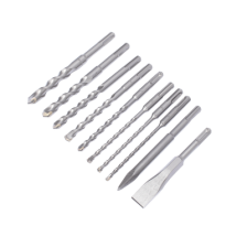 Juego con 10 piezas de brocas y cinceles SDS PLUS