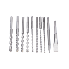 Juego con 10 piezas de brocas y cinceles SDS PLUS