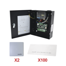 Kit para automatizar 2 ACCESOS VEHICULARES con STICKERS en Parabrisas de vehiculos / Incluye Panel, 2 lectores y 100 stickers /