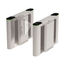 Puerta de cortesía tipo FLAP bidireccional / 30 personas por minuto / Acabado de Lujo / Apertura en 1 segundo / Acero inoxidabl