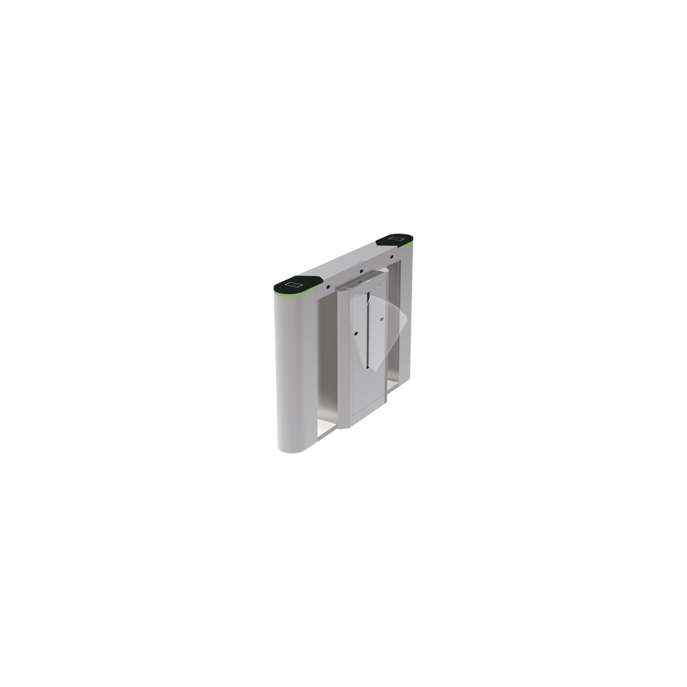 Unidad central para puerta de cortesía tipo FLAP bidireccional / 30 personas por minuto / Acabado de Lujo / Apertura en 1 segun