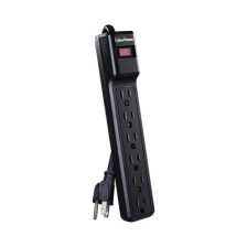 Multicontacto Con Supresor de Picos, Voltaje de Entrada 125 Vca NEMA 5-15P, Con 6 Salidas NEMA 5-15R, 1200 Joules