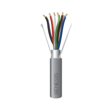 Bobina de 152 Metros de Cable / 6 x 22 AWG BLINDADO / Riser / Color Gris / Para Aplicaciones de Audio, Seguridad y Control