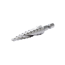 Broca escalonada espiral de hss 4-12 mm, zanco de 1/4" hexagonal, blister con una pieza.