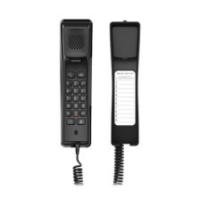 Teléfono IP profesional para Hotelería, montaje en pared,  teclado numérico estándar, conferencia de 3 vías, Opus y PoE.