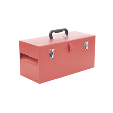 Caja de herramientas metálica con soble cerradura de 51 x 21.5 x 24cm.
