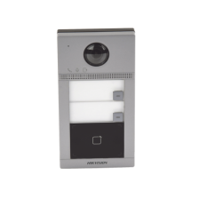 Videoportero IP (IP65 + IK08) con Llamada y apertura desde APP Hik-Connect / Soporta 2 Departamentos / PoE Estandar  / Interfaz