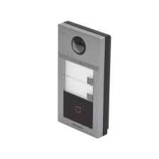 Videoportero IP (IP65 + IK08) con Llamada y apertura desde APP Hik-Connect / Soporta 2 Departamentos / PoE Estandar  / Interfaz