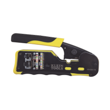 Ponchadora/Pelacables/Cortacables con Matraca para Conectores Pass-Thru RJ45 y Conectores Estándar RJ11/RJ12.