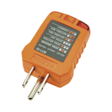 Probador de Tomacorrientes Estándar, con Secuencia de Luces para Indicar un Cableado Correcto/Incorrecto.