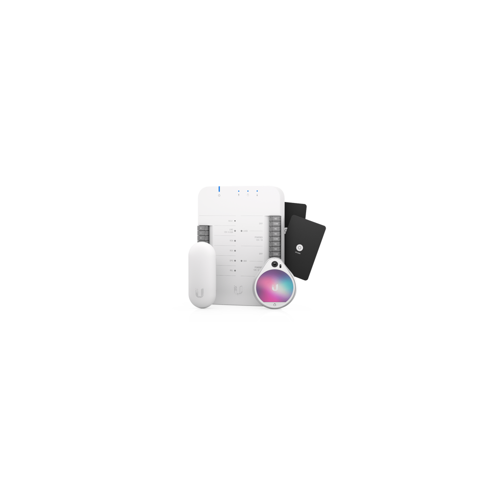 UniFi Access Kit de Inicio, con HUB, Reader Pro, Reader Lite y 20 tarjetas, para acceso a una sola puerta