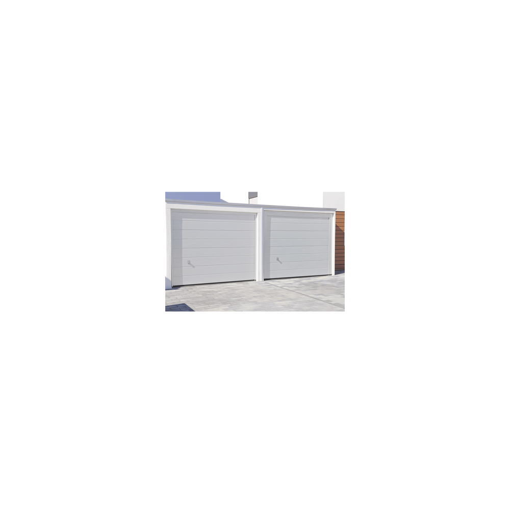 Puerta de Garage de Alta Calidad / Linea Central / Color Blanco 20X8 pies,  AISLADA, Estilo Americana.