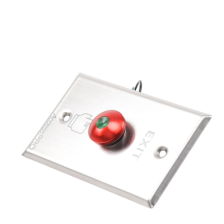 Botón tipo Hongo / Redondo Color Rojo con LED / Estético / NO y COM