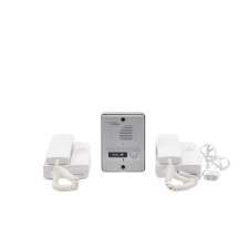 Kit de Audio Portero con 2 Auriculares y Frente de Calle