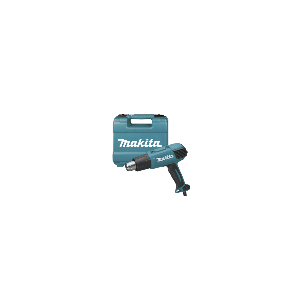 Pistola térmica de temperatura variable con estuche.