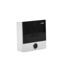 Mini Intercomunicador para hotelería y hospitales, con diseño elegante, PoE, 1 botón, 1 relevador integrado de salida y entra