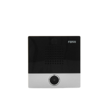 Mini Intercomunicador para hotelería y hospitales, con diseño elegante, PoE, 1 botón, 1 relevador integrado de salida y entra