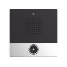 Mini video Intercomunicador para hotelería y hospitales, con diseño elegante, PoE, cámara 1Mpx, 1 botón, 1 relevador integra