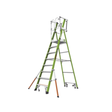 Escalera Fija de 8' (2.4m) de Fibra de Vidrio con Jaula y Peldaños de Aluminio. (SKU:19708-146).